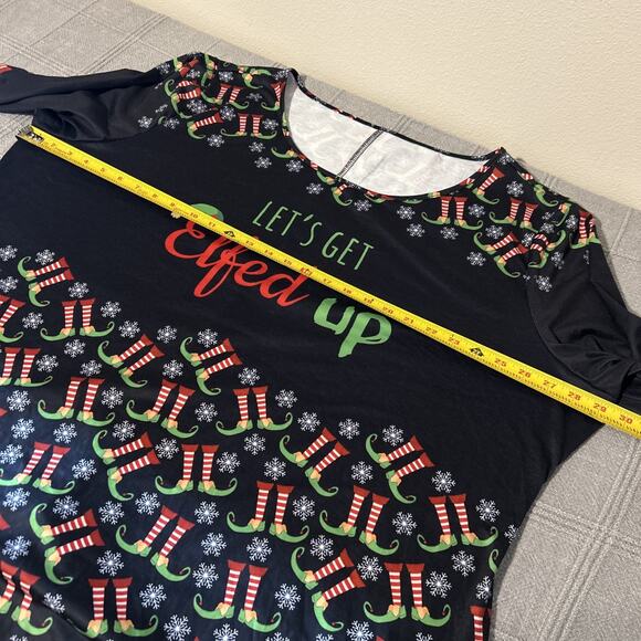 Funny Holiday Dress Women's Plus Size 4X Let’s Get Elfed Up Funny Christmas - Picture 5 of 8